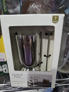 Threshold Stainless Steel Cocktail Picks Set - Silver